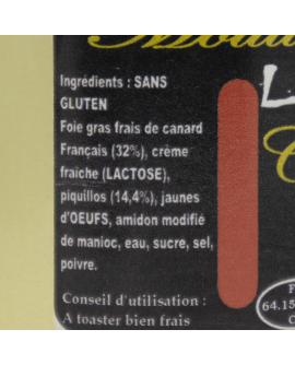 crème foie gras piquillos ingrédients