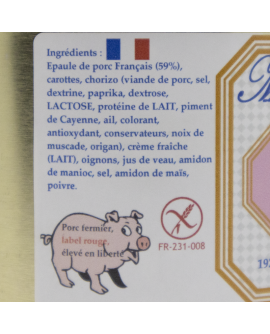 sauté porc chorizo certifié sans gluten