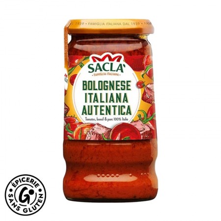 Sauce bolognaise italienne sans gluten de la marque Saclà