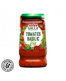 Sauces tomates et basilic sans et bio  de la marque Saclà