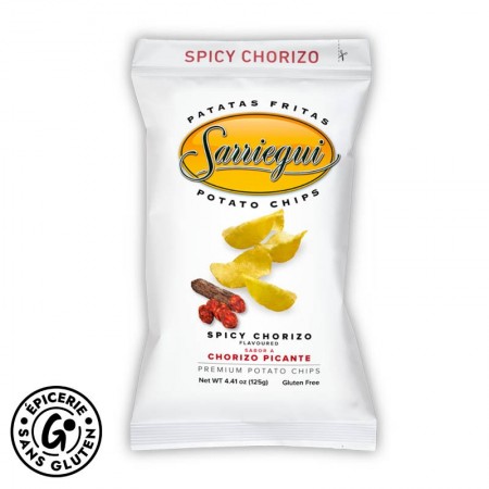 Chips chorizo épicé sans gluten de la marque Sarriegui