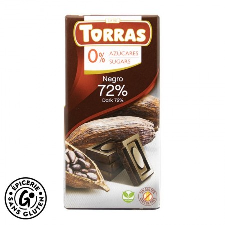 Vente Tablette de chocolat noir 72% Cacao - Tablette de chocolat