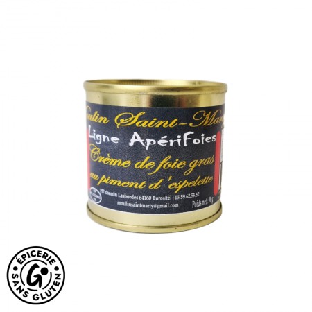 tartinable sans gluten : crème de foie gras au piment d'Espelette