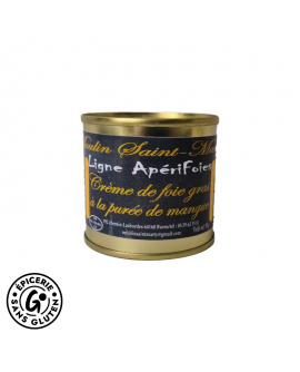tartinable sans gluten : crème de foie gras de canard à la purée de mangue
